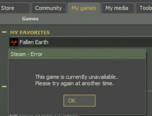 Fallen Earth Steam Error